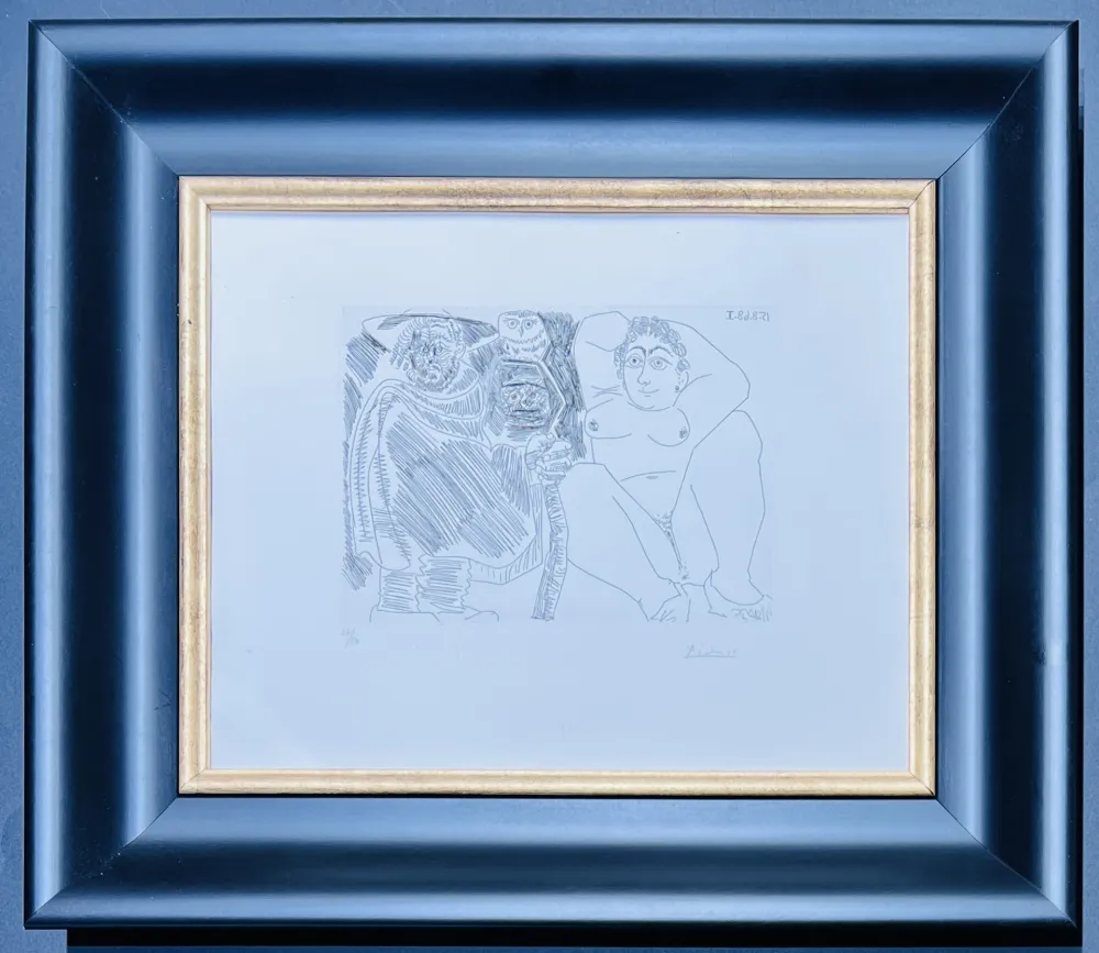 Gravure Picasso - Pablo Picasso ( 1881 – 1973 ) – hand-signed etching on wove paper - 1968