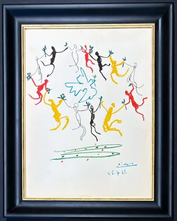 Lithografie Picasso - Pablo Picasso (1881 - 1973) - La ronde de la jeunesse - Color lithograph on Arches paper - 1961