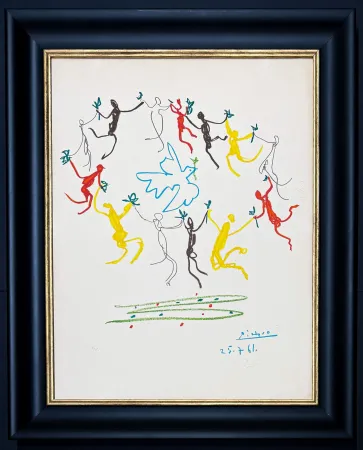 Lithografie Picasso - Pablo Picasso (1881 - 1973) - La ronde de la jeunesse - Color lithograph on Arches paper - 1961