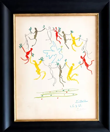 Lithografie Picasso - Pablo Picasso (1881 - 1973) - La ronde de la jeunesse - Color lithograph on Arches paper - 1961