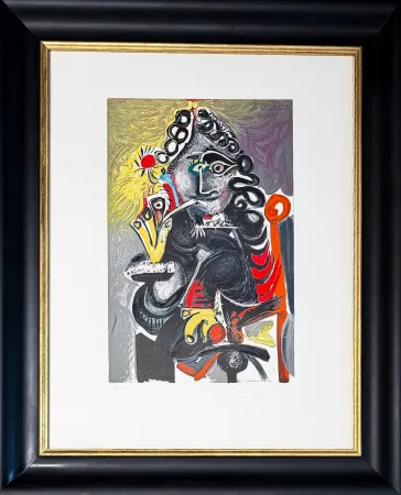 Lithografie Picasso - Pablo Picasso (1881–1973) – Le Cavalier – Color lithograph on Arches paper – 1968