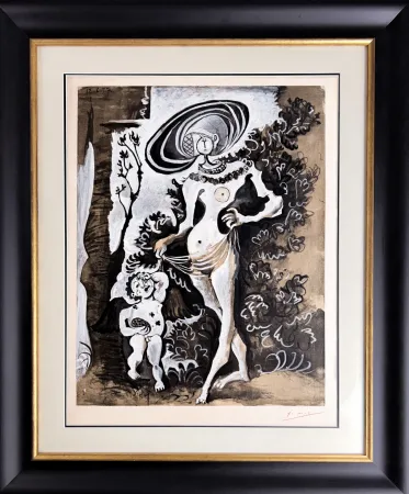 Lithografie Picasso - Pablo Picasso (1881–1973) - Venus et l'Amour voleur de miel - Color lithograph on Arches paper - 1960