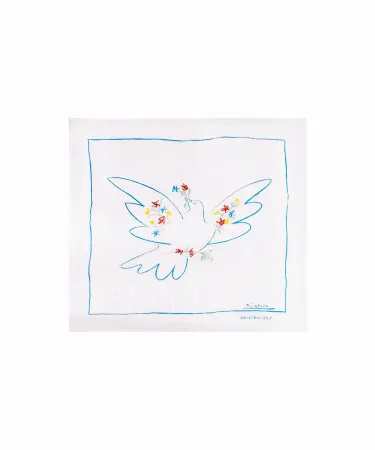 Zeefdruk Picasso -  PABLO PICASSO - COLOMBE DE LA PAIX, MOSCOU C.1957