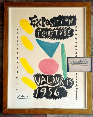 Lithografie Picasso - Pablo Picasso, Exposition Peintures Vallauris, 1956, Hand-Signed 