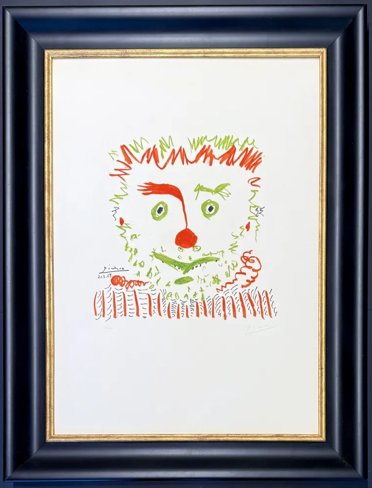 Lithografie Picasso - Pablo Picasso(1881–1973) – Clown – Color lithograph on Arches paper – 1968