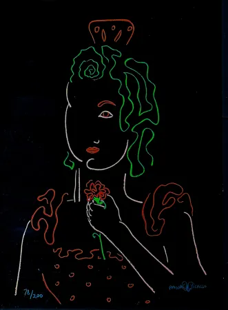 Zeefdruk Picasso - Paloma Picasso (1949) - Vallauris - Colour screen printing