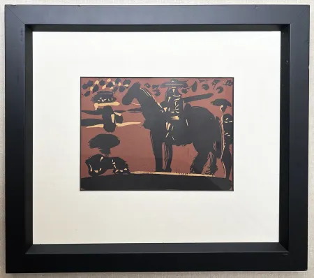 Linosnede Picasso - PICADOR À CHEVAL. linogravure (1959-1962)
