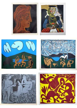 Geïllustreerd Boek Picasso - PICASSO LINOGRAVURES (Picasso Linocuts). Cercle d'Art, Paris 1962