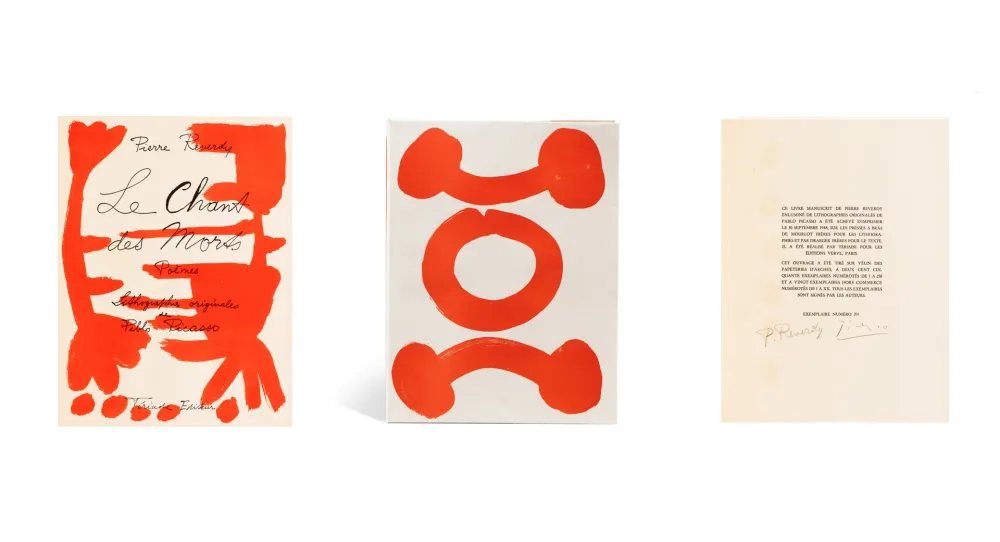 Geïllustreerd Boek Picasso - Pierre Reverdy : LE CHANT DES MORTS. 125 LITHOGRAPHIES ORIGINALES. Tériade Éditeur (1948)