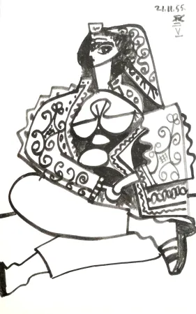 Lithografie Picasso - Portrait de femme