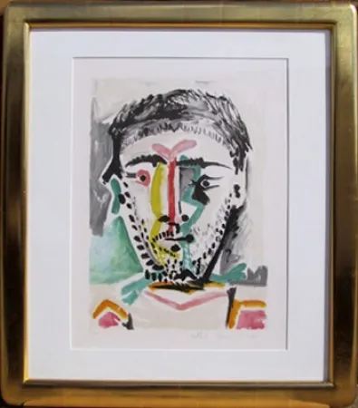 Lithografie Picasso - Portrait d'Homme