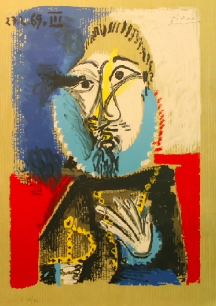 Lithografie Picasso - Portrait Imaginaires 27.2.69 III