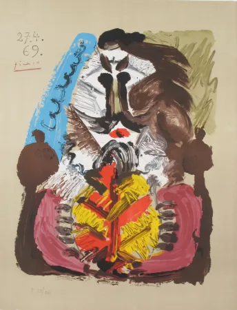 Lithografie Picasso - Portrait Imaginaires 27.4.69