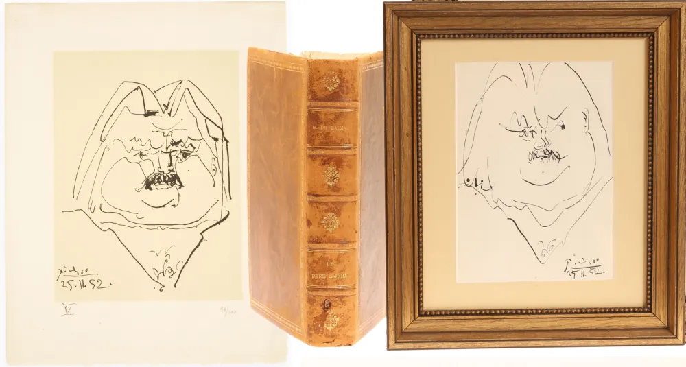 Lithografie Picasso - Portrait of Balzac (INCLUDE ORIGINAL BOOK PLUS EXTRA LITHO)