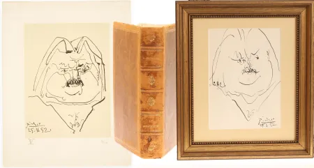 Lithografie Picasso - Portrait of Balzac (INCLUDE ORIGINAL BOOK PLUS EXTRA LITHO)