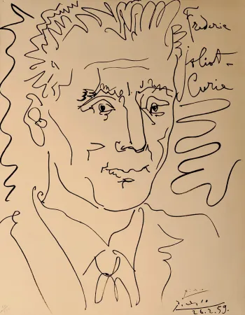 Lithografie Picasso - Portrait of Frederic Joliot-Curie