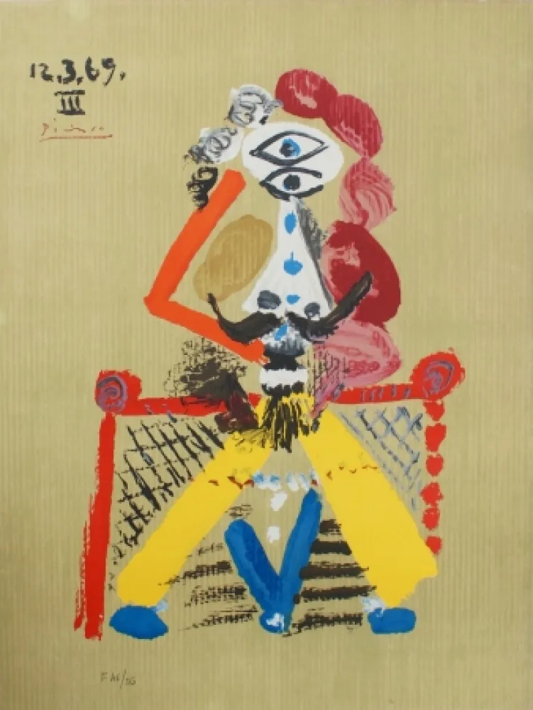 Lithografie Picasso - Portraits Imaginaires 12.3.69 III SOLD