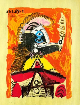 Lithografie Picasso - Portraits Imaginaires 27.2.69 I