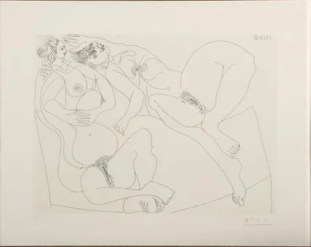Ets Picasso - Repos. Deux Filles Bavardant