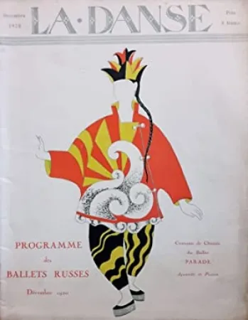 Geïllustreerd Boek Picasso - Revue LA DANSE. Programme des Ballets Russes.