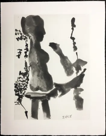 Ets En Aquatint Picasso - SABLE MOUVANT Plate n°9. 1964