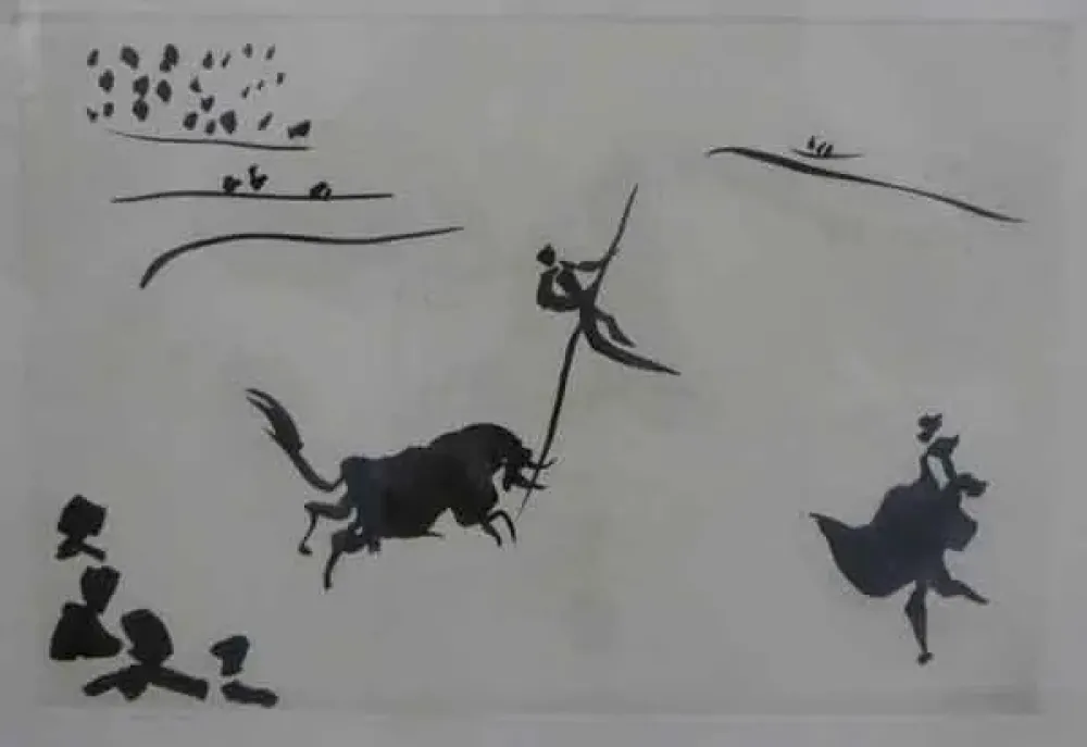 Aquatint Picasso - Salto a la Garrocha