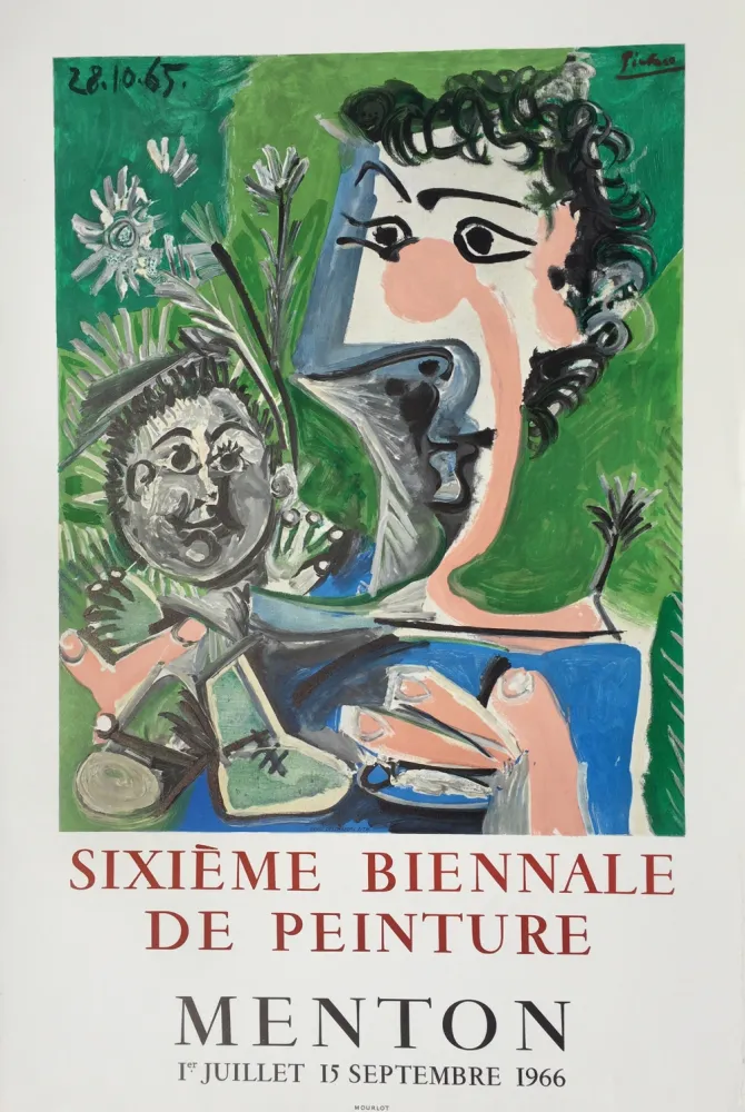 Lithografie Picasso - Sixieme Biennale de Peinture, Menton