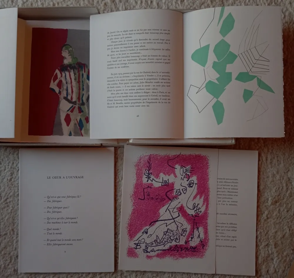 Lithografie Picasso - Souvenirs et Portraits d Artistes- Mourlot 