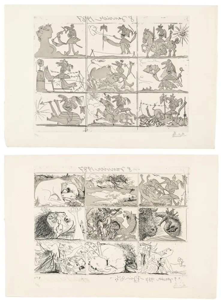 Ets En Aquatint Picasso - Sueño y mentira de Franco