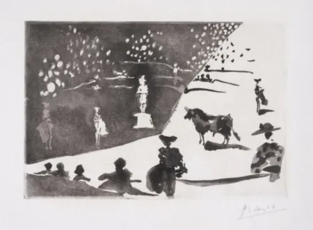 Aquatint Picasso - Suerte Ilamada de Don Tancredo, from La Tauromaquia