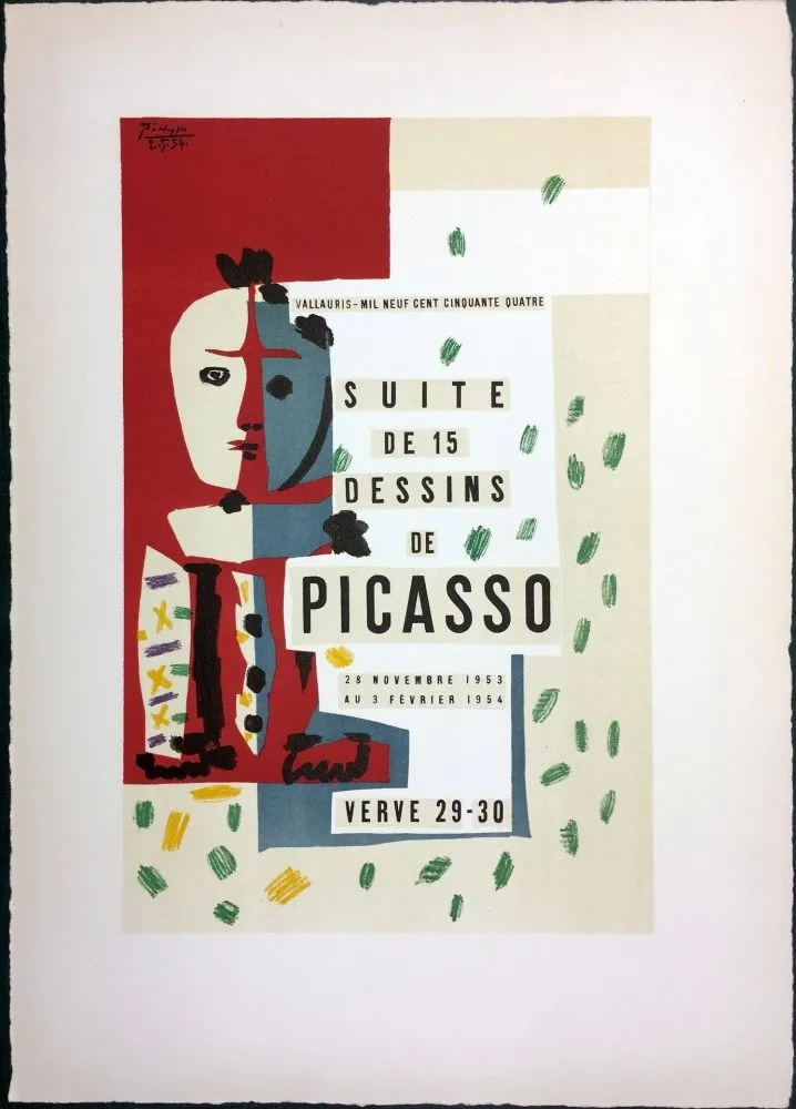 Lithografie Picasso - SUITE DE 15 DESSINS. VALLAURIS 1954. Titre du tirage de luxe.