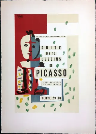 Lithografie Picasso - SUITE DE 15 DESSINS. VALLAURIS 1954. Titre du tirage de luxe.