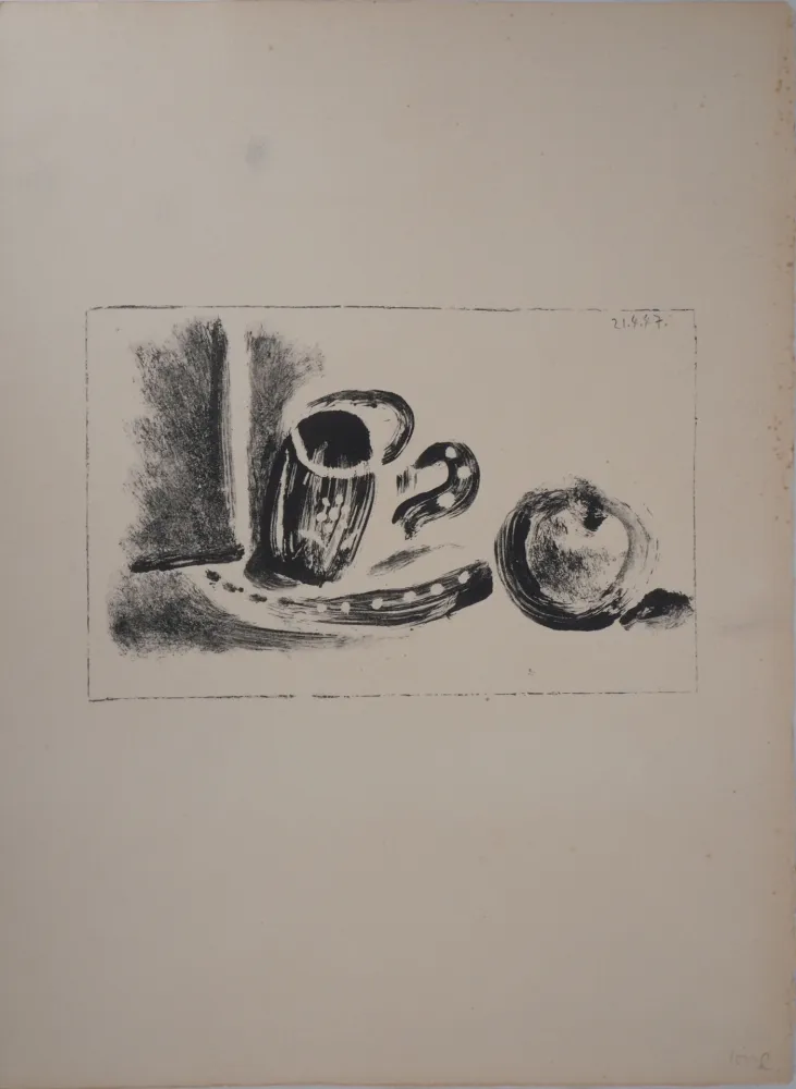 Lithografie Picasso - Tasse et pomme
