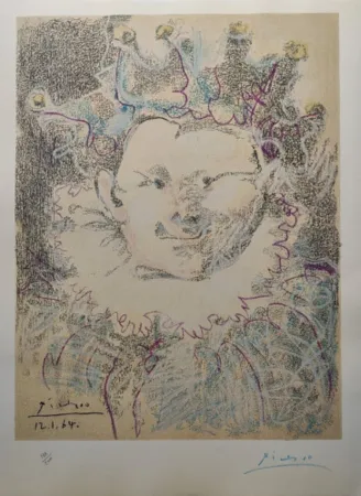 Lithografie Picasso - Tête de Buffon (Arlequin)