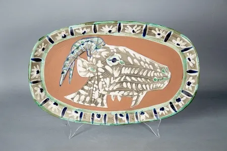 Keramiek Picasso -  	Tete de chevre de profil (Goat's Head in Profile), 1952