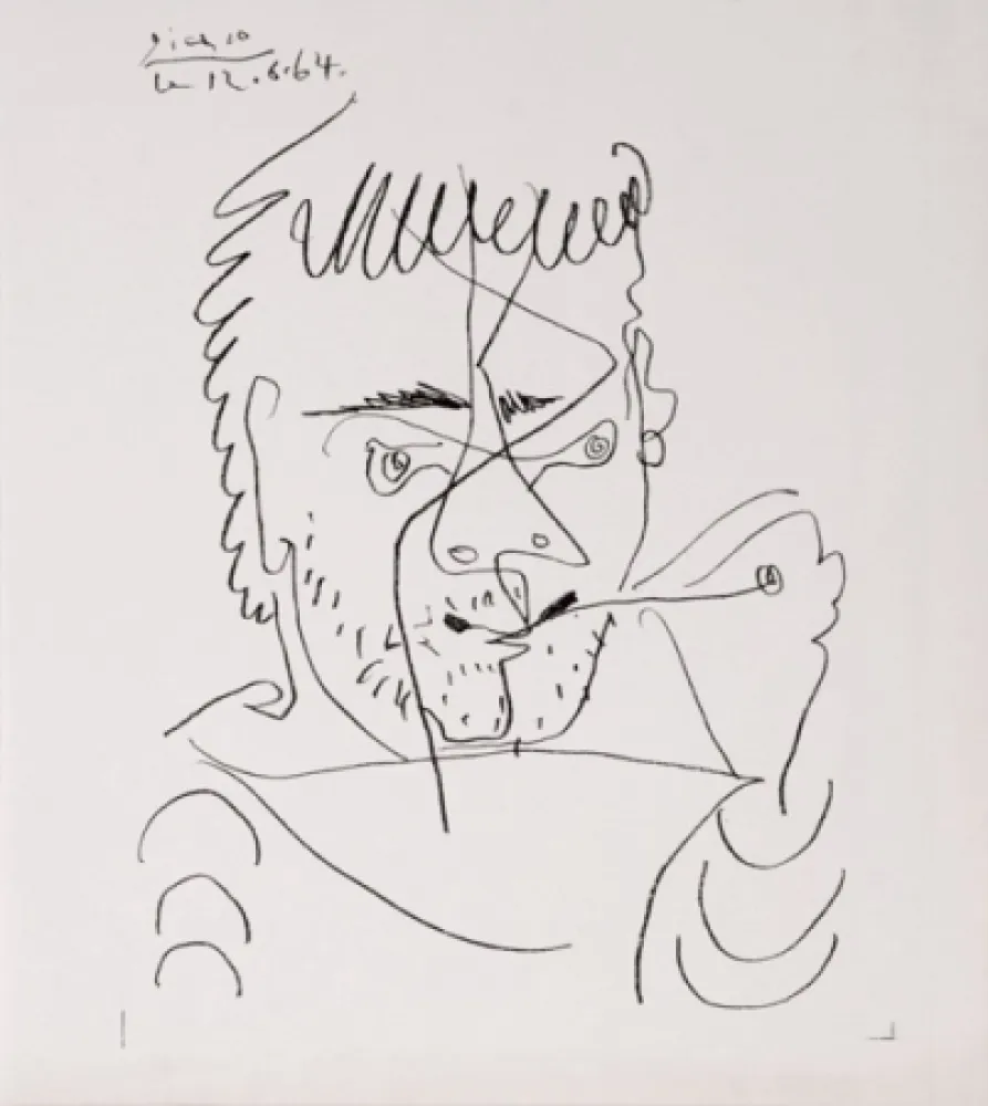 Lithografie Picasso - The Smoker, Daniel Henri Kahnweiler