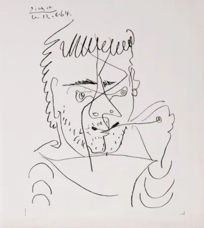 Lithografie Picasso - The Smoker, Daniel Henri Kahnweiler