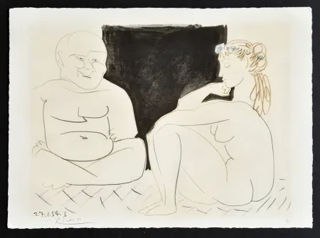 Lithografie Picasso - The Two Thinkers