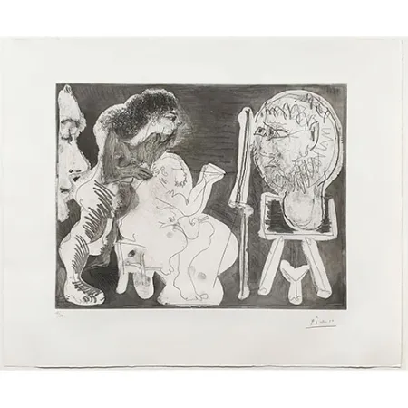 Ets En Aquatint Picasso - Untitled