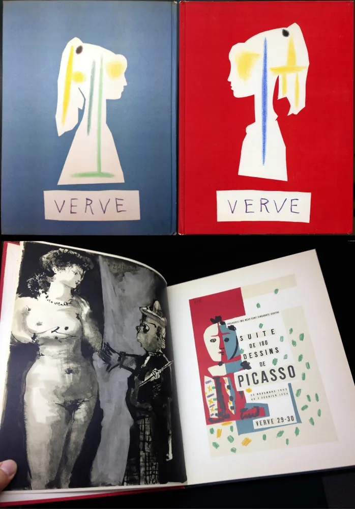 Geïllustreerd Boek Picasso - VERVE N° 29-30. Suite de 180 dessins de Picasso (The Human Comedy. 1954)