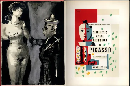 Geïllustreerd Boek Picasso - VERVE VOL. VIII - N° 29-30. SUITE DE 180 DESSINS DE PICASSO. 1953-1954 (La Comédie Humaine / The Human Comedy)