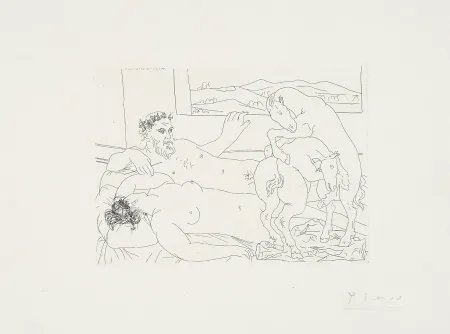 Ets Picasso - ‚Vieux sculpteur avec femme, cheval luttant‘ La Suite Vollard