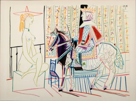 Lithografie Picasso - Woman & King, 1954