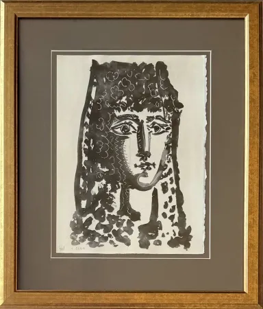 Aquatint Picasso - Woman Wearing a Mantilla