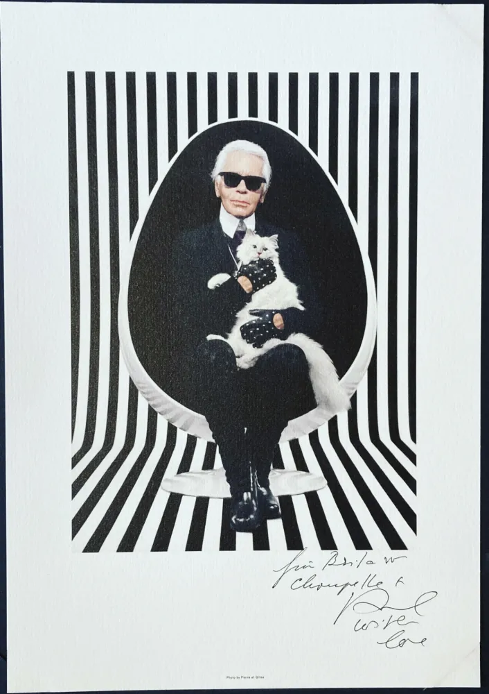 Geen Techniek Pierre Et Gilles - Karl Lagerfeld et Choupette, 2015