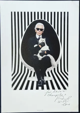 Geen Techniek Pierre Et Gilles - Karl Lagerfeld et Choupette, 2015