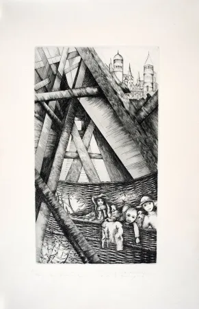 Ets En Aquatint Pierron - La Panière