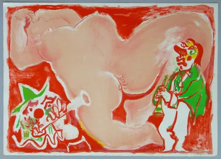 Lithografie Pignon - Hommage a Fellini