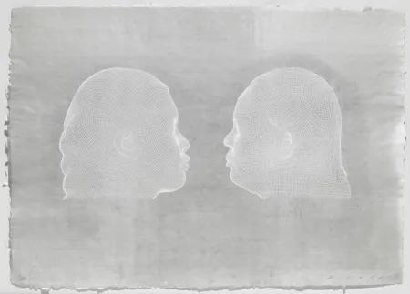 Gravure Plensa - Nuria et Irma (blanc)