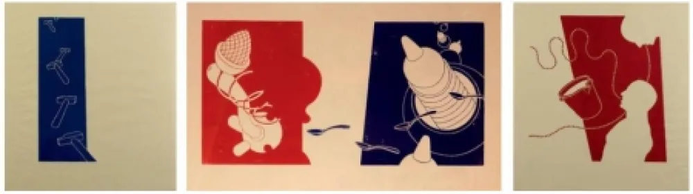 Zeefdruk Plensa - Tríptico